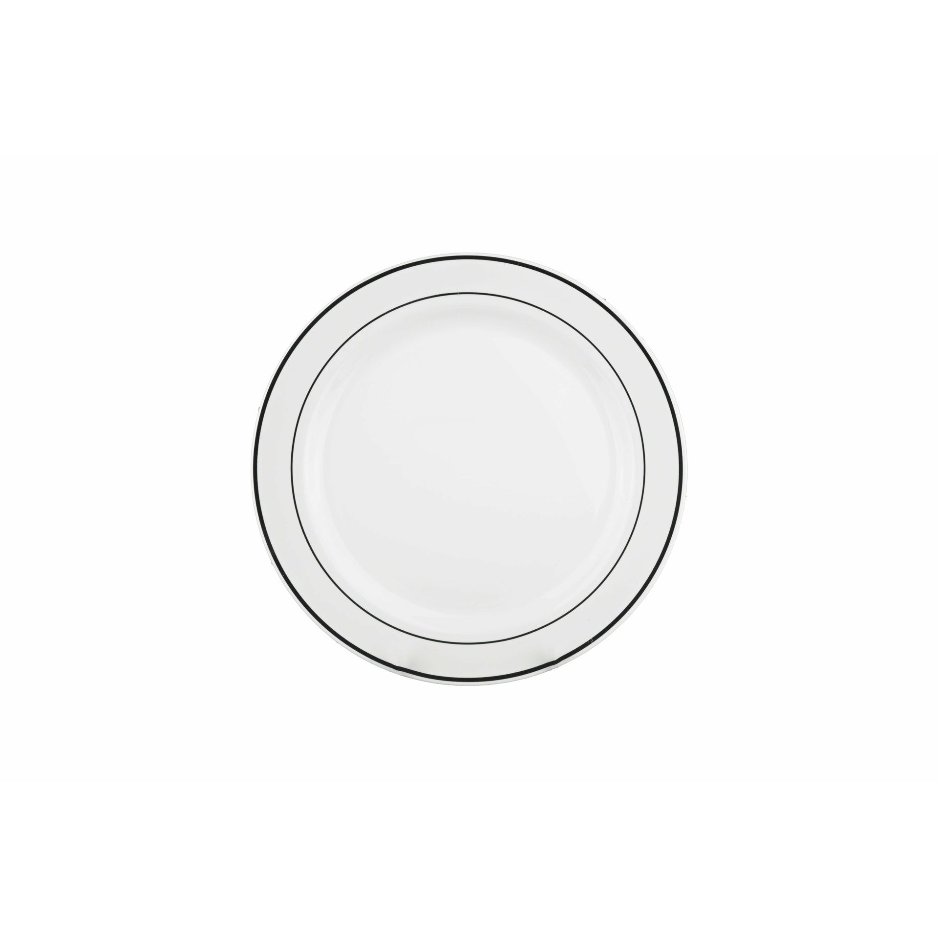 Deluxe Plate Silver Rim 26cm 6pk