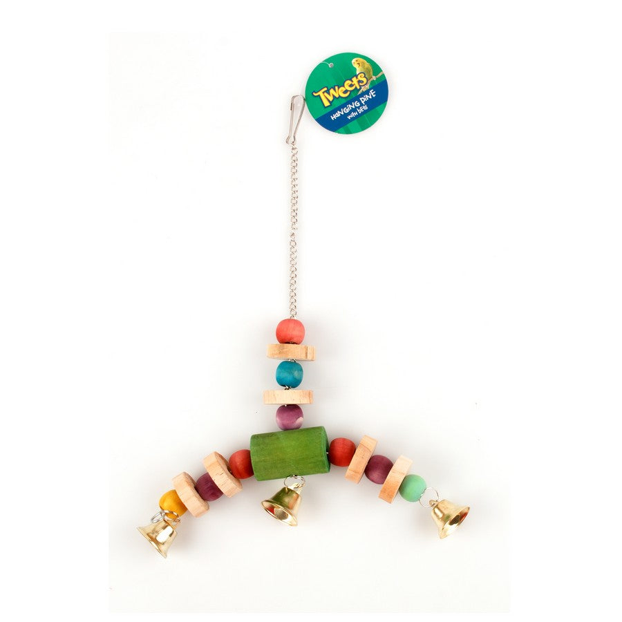 Bird Toy Hanging Pine with Bells 20x26cm - Pets product at Price Busters Variety