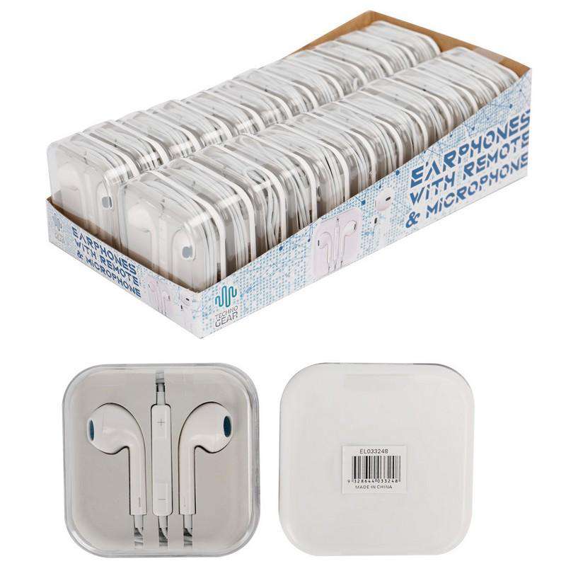 AUX Earphones White product photo - Price Busters Variety