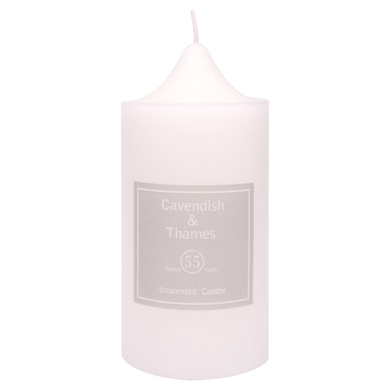 7Cm X 15Cm Unscented White Candle