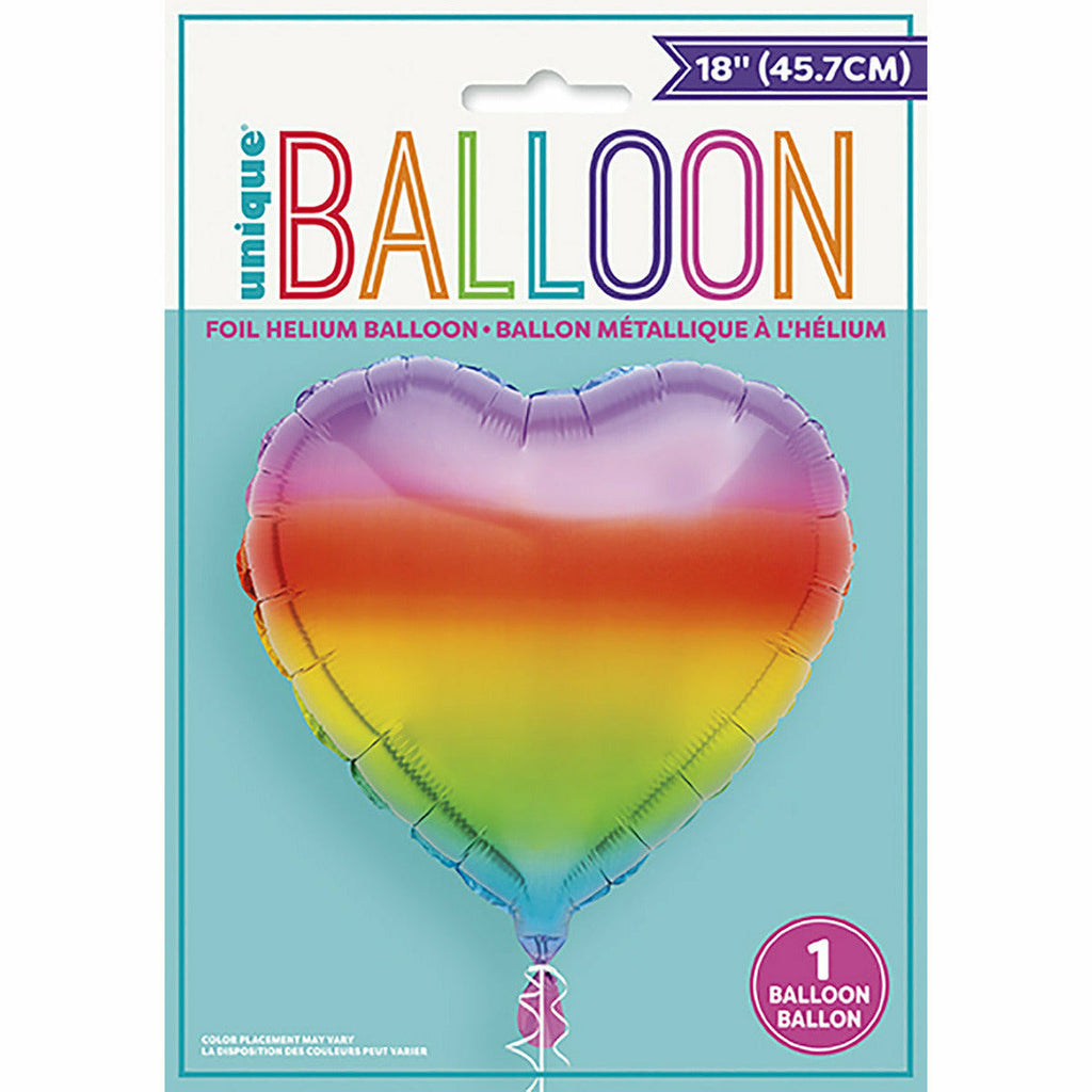 Gradient Rainbow Heart 18" Foil Pkg