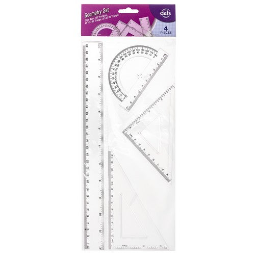 Geometry Set 4pc - Stationery product at Price Busters Variety