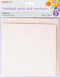 Pearlise Card & Env Sq 13Cm 250Gsm 6 Pack 03 White paper craft product photo
