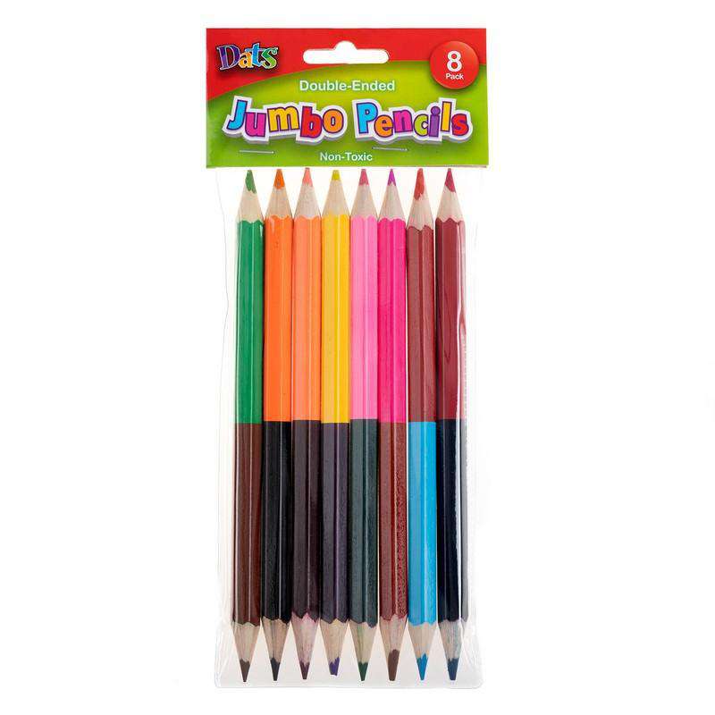 Pencil Colour Jumbo Double Ended 8 Pack - Stationery product at Price Busters Variety