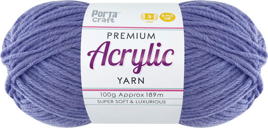 Acrylic Yarn 100g 189m 8 Ply Solid 43 Lavender yarn product photo
