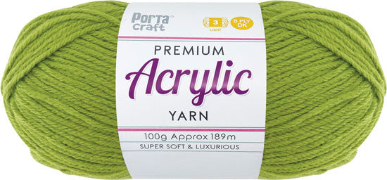 Acrylic Yarn 100g 189m 8 Ply Solid 60 Tree Frog yarn product photo