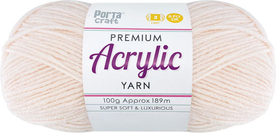 Acrylic Yarn 100g 189m 8 Ply Solid 37 Cotton Candy yarn product photo