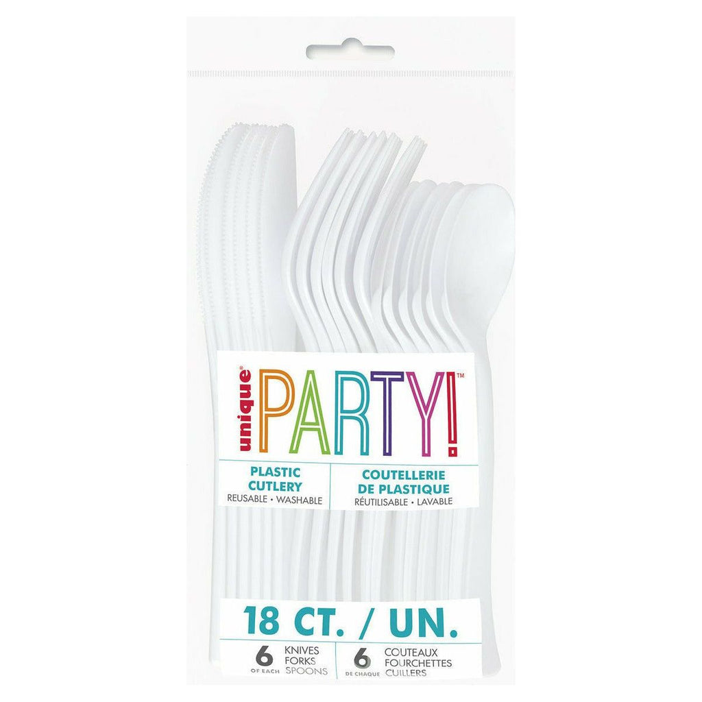 White 18 Asstd Cutlery