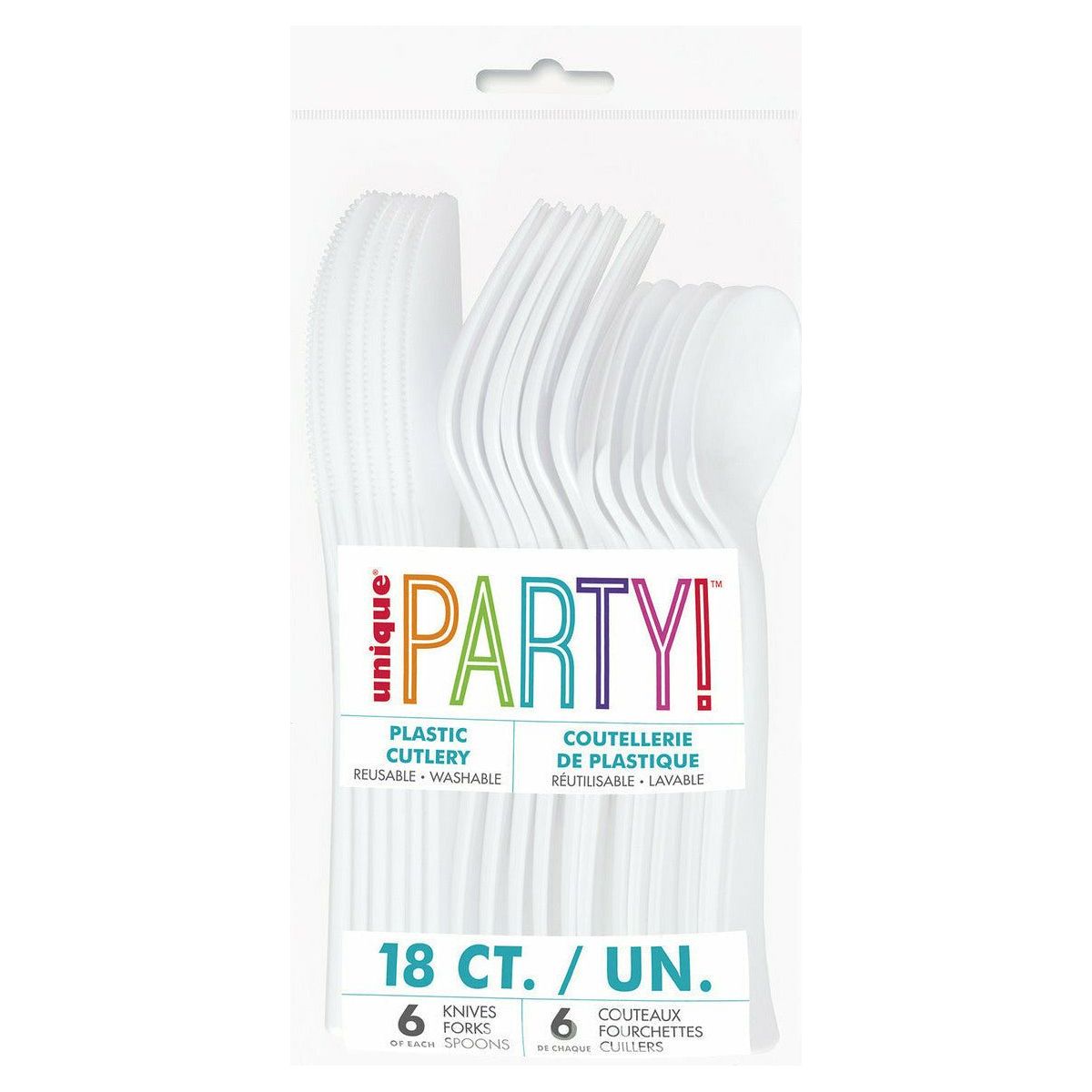 White 18 Asstd Cutlery