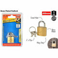 1pce Padlock-20mm-Brass Plated