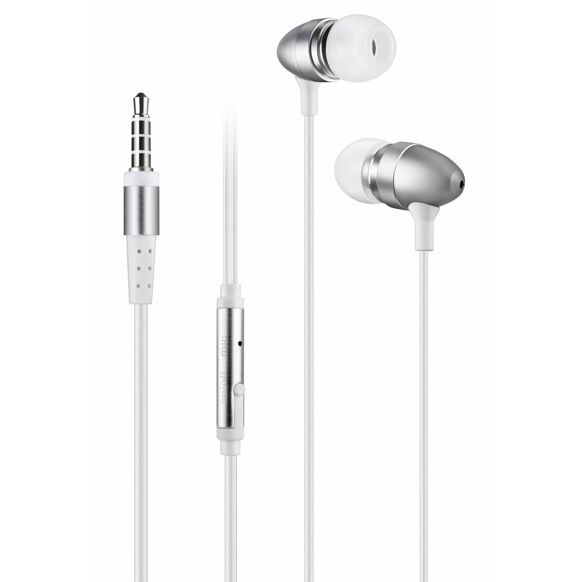 Igear Earphone with Mic - Metallic Silver
