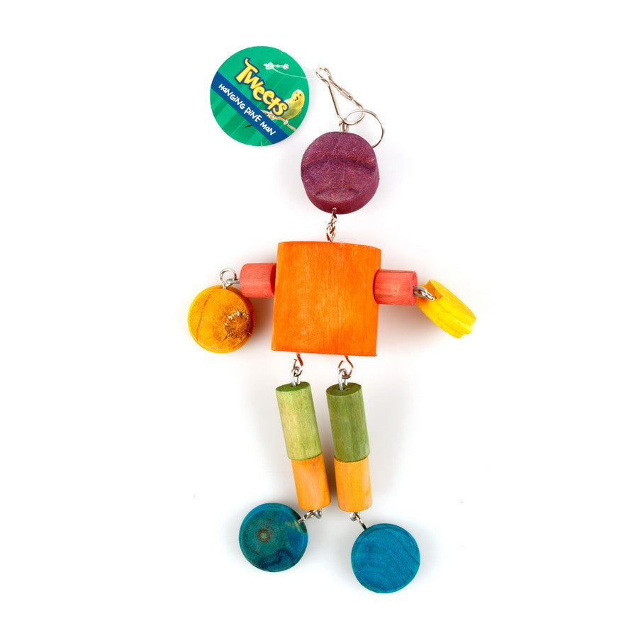 Bird Toy Hanging Pine Man 6x12x34cm - Pets product at Price Busters Variety