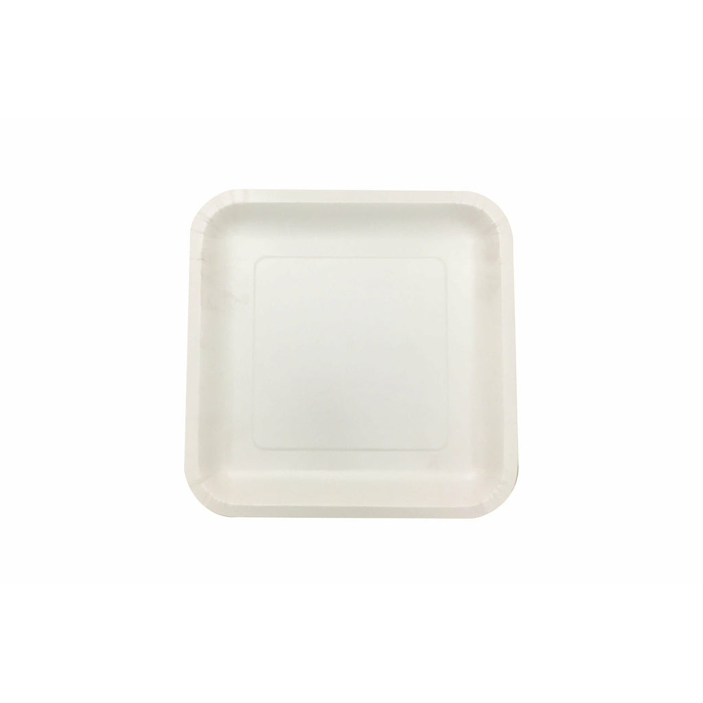 230mm FSC Square White Paper Plate Pk15