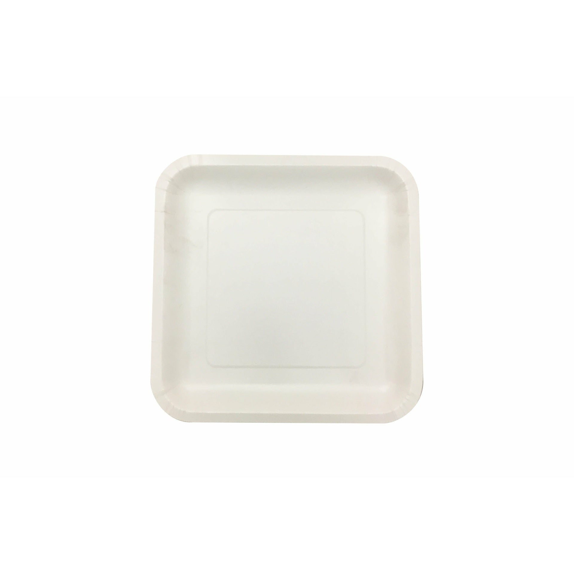 230mm FSC Square White Paper Plate Pk15