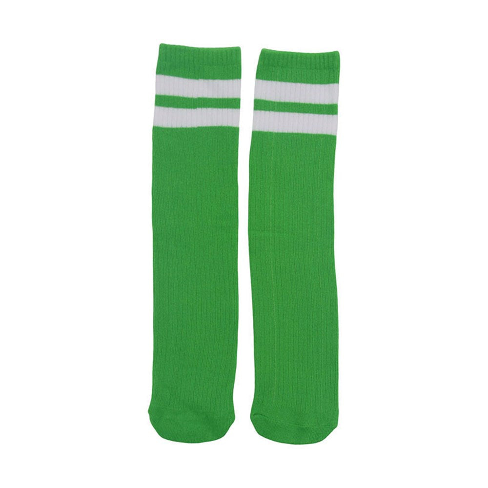 40Cm Green Stripe Knee High Socks