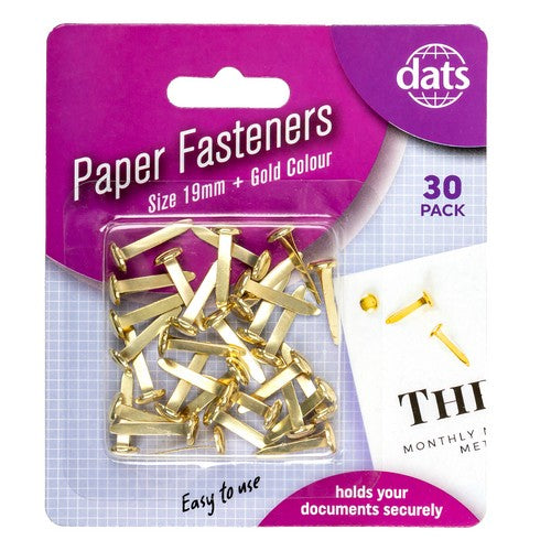 Fastener Brass 19mm 30 Pack - Stationery product at Price Busters Variety