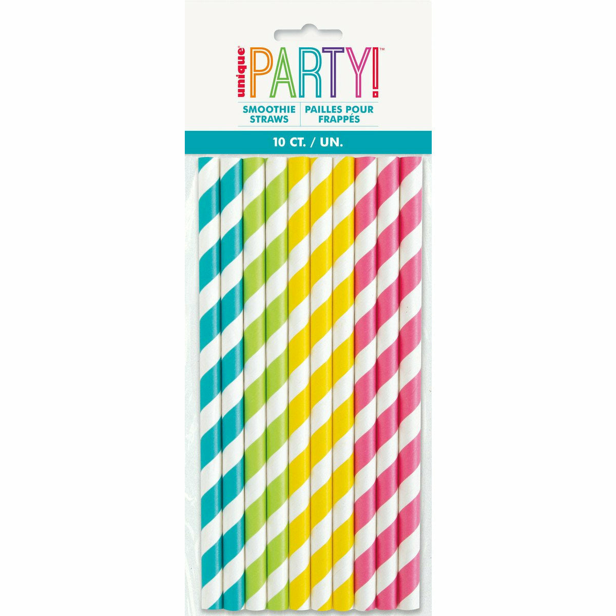 10 Smoothie Paper Straws - Ast