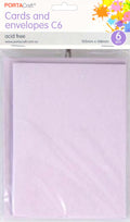 Cards & Envelopes C6 230gsm 6 Pack 14 Lilac paper craft product photo