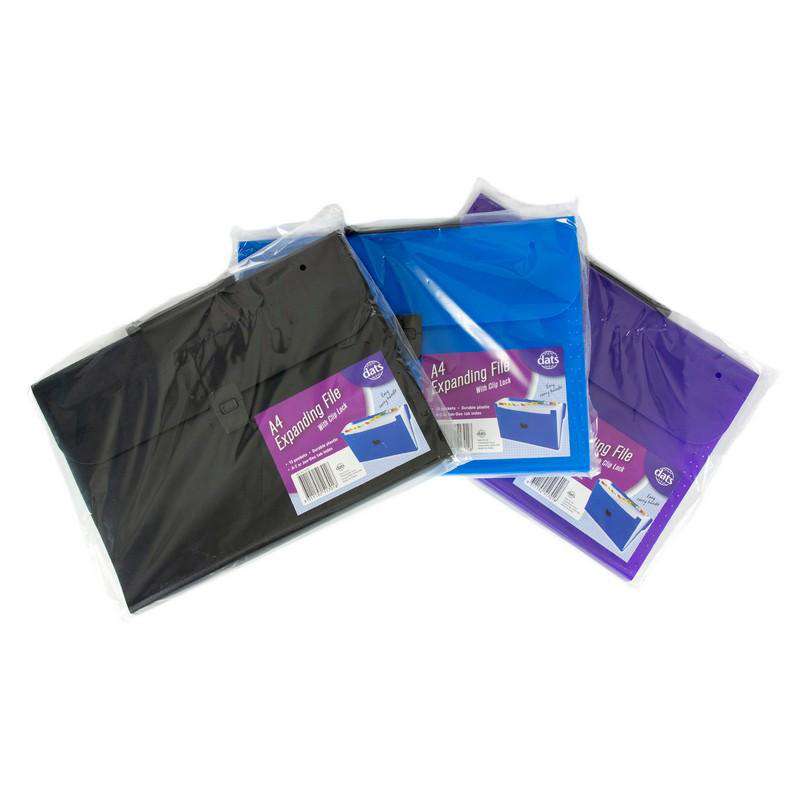 File Case Expanding PP A4 13 Pockets with Handle Assorted Colours - Stationery product at Price Busters Variety
