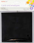 Cards & Envelopes Square 13cm 230gsm 6 Pack 01 Black paper craft product photo