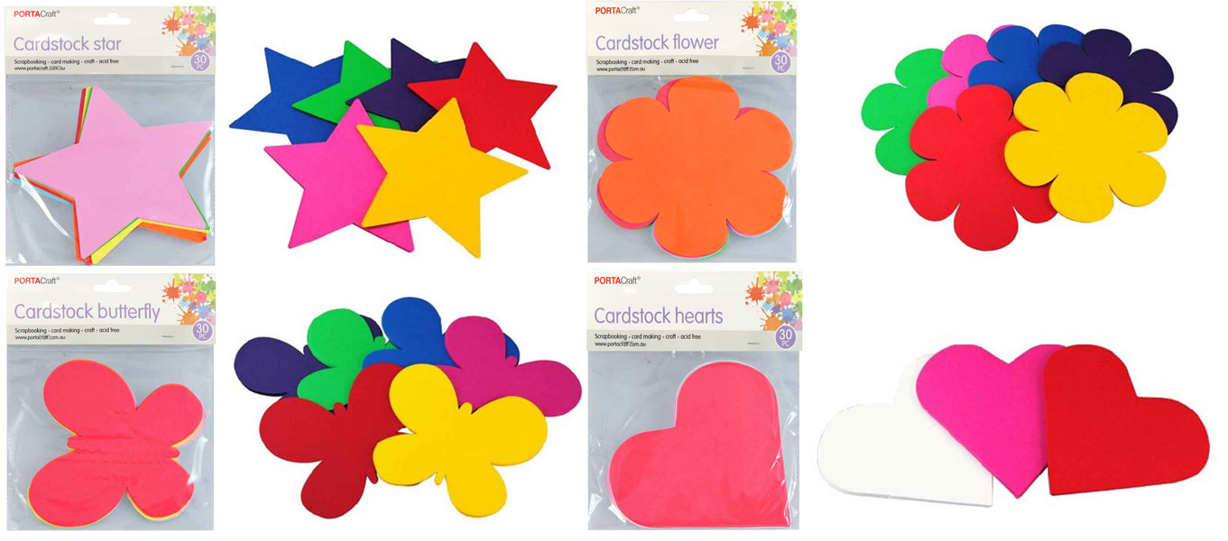 Coloured Cardstock 30pc 4 Assorted paper craft product photo