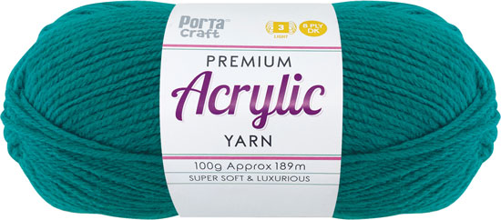 Acrylic Yarn 100g 189m 8 Ply Solid 57 Forest Green yarn product photo