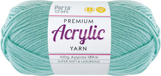 Acrylic Yarn 100g 189m 8 Ply Solid 54 Mintox yarn product photo