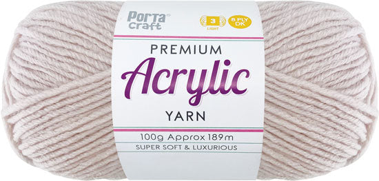 Acrylic Yarn 100g 189m 8 Ply Solid 36 Light Mauve yarn product photo