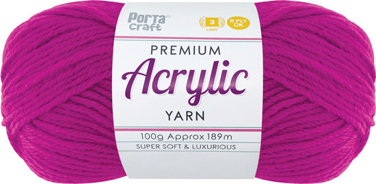 Acrylic Yarn 100g 189m 8 Ply Solid 29 Mulberry yarn product photo