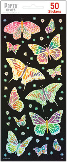 Sticker Sheets #004 (Design I) Butterfly paper craft product photo