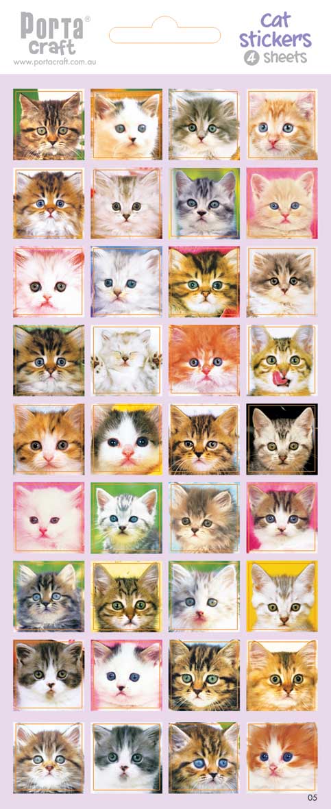 Sticker Sheets #005 Cat (Design D) paper craft product photo