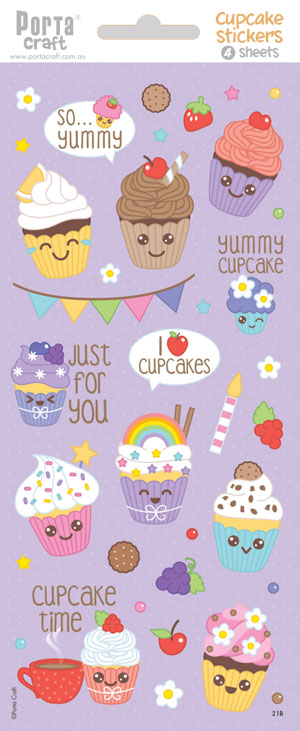 Sticker Sheets #021 Cupcake (Design B) paper craft product photo