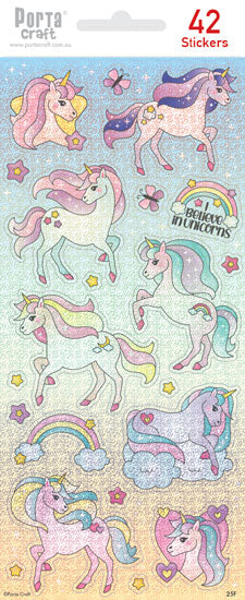Sticker Sheets #025 Unicorn (Design F) paper craft product photo
