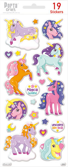 Sticker Sheets #025 Unicorn (Design H) paper craft product photo