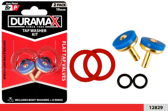 2 Piece Brass Tap Washers - 19 mm