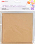 Cards & Envelopes Square 13cm 230gsm 6 Pack 05 Kraft paper craft product photo