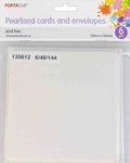 Pearlise Card & Env Square 13cm 250gsm 6 Pack 04 Pearl paper craft product photo