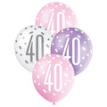 6 X 12" Blns - Pink Purp Wte Asst 40