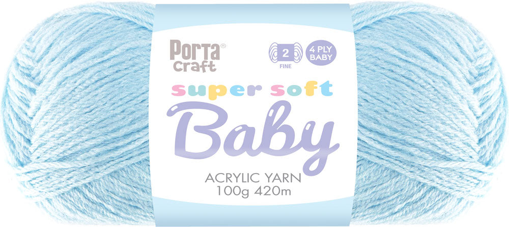 Super Soft Baby Acrylic Yarn 420m 4ply 06 Baby Blue yarn product photo