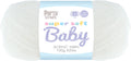 Super Soft Baby Acrylic Yarn 420m 4ply 02 White yarn product photo