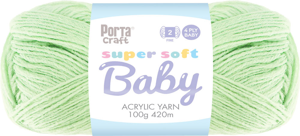 Super Soft Baby Acrylic Yarn 420m 4ply 05 Mint yarn product photo