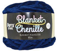 Chenille Blanket Yarn 100g 80m Solid 32 Dark Blue yarn product photo