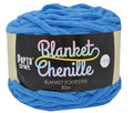 Chenille Blanket Yarn 100g 80m Solid 34 BrightBlue yarn product photo