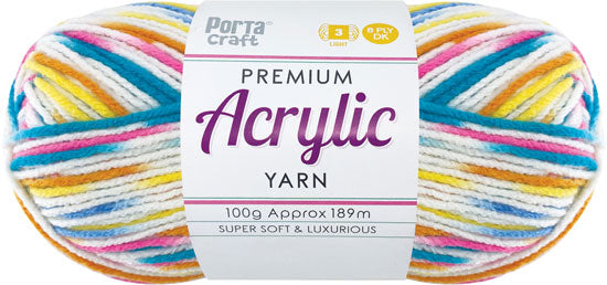 Acrylic Yarn 100g 189m 8 Ply Multi 08 Circus yarn product photo