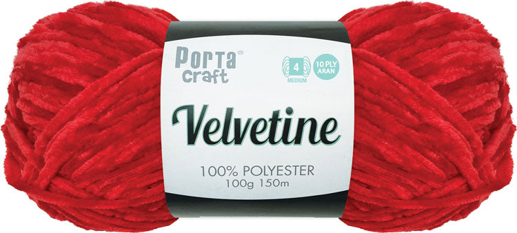 Velvetine Yarn 100g 150m 14 Red yarn product photo