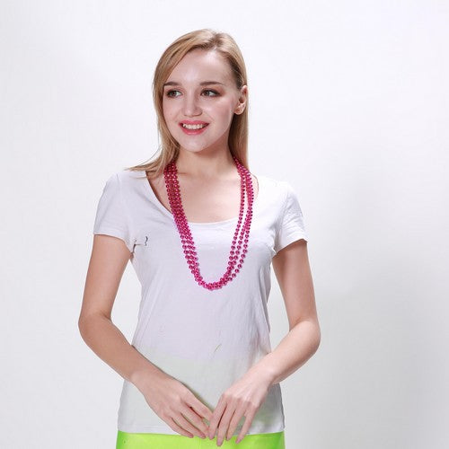 3Pk 80Cm Party Necklace-Pink
