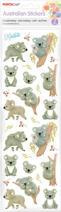 Sticker Sheets 12x38cm Aussie 2 Sheets Koalas paper craft product photo