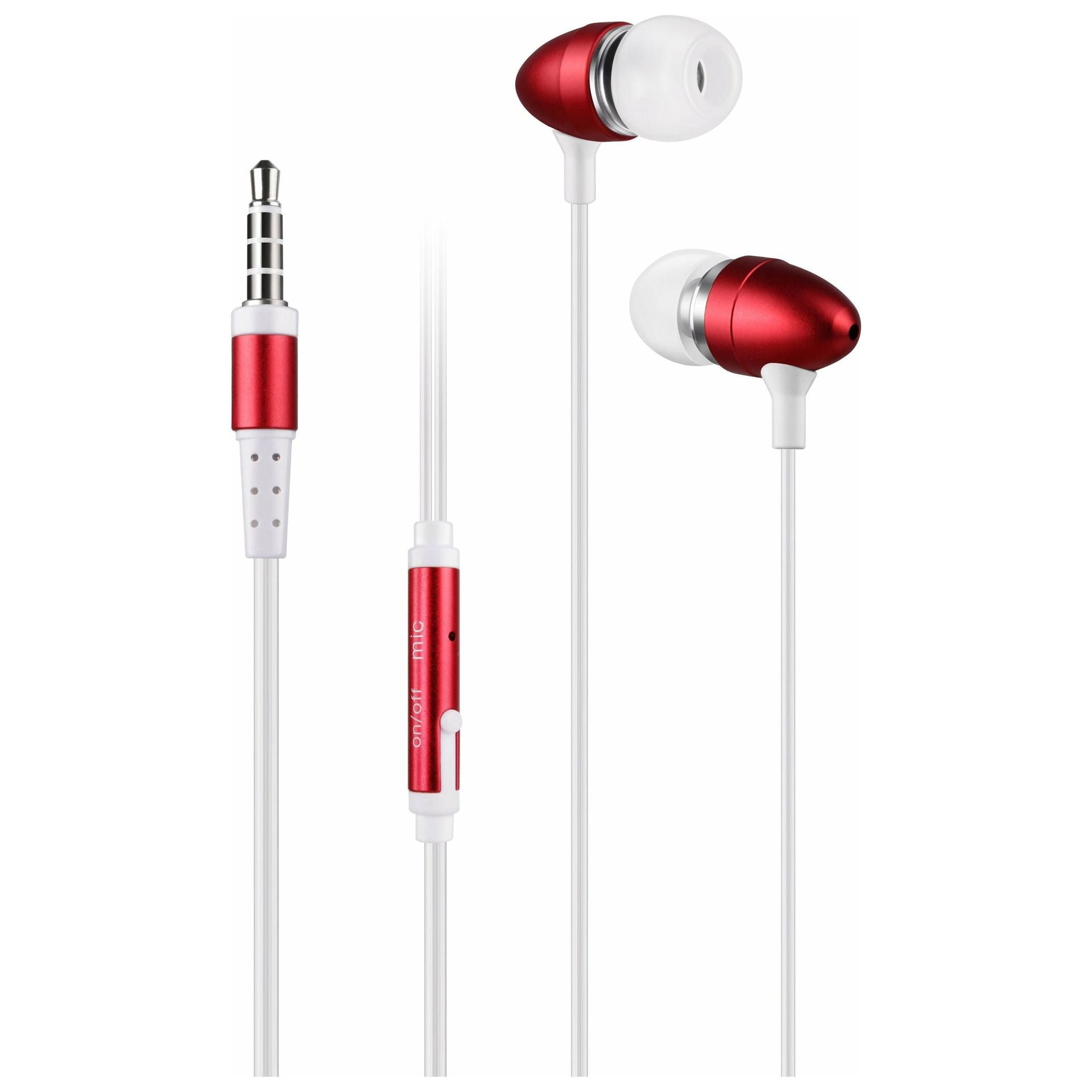 Igear Earphone with Mic - Metallic Red