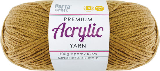 Acrylic Yarn 100g 189m 8 Ply Solid 04 Tortilla yarn product photo