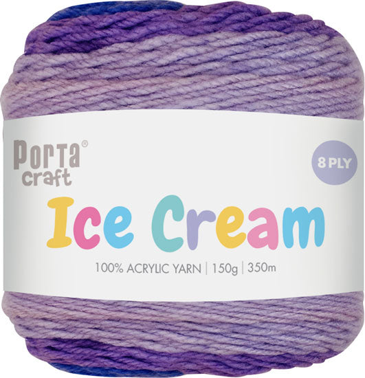 Ice Cream Yarn 150g 285m Blueberry Swirl yarn product photo
